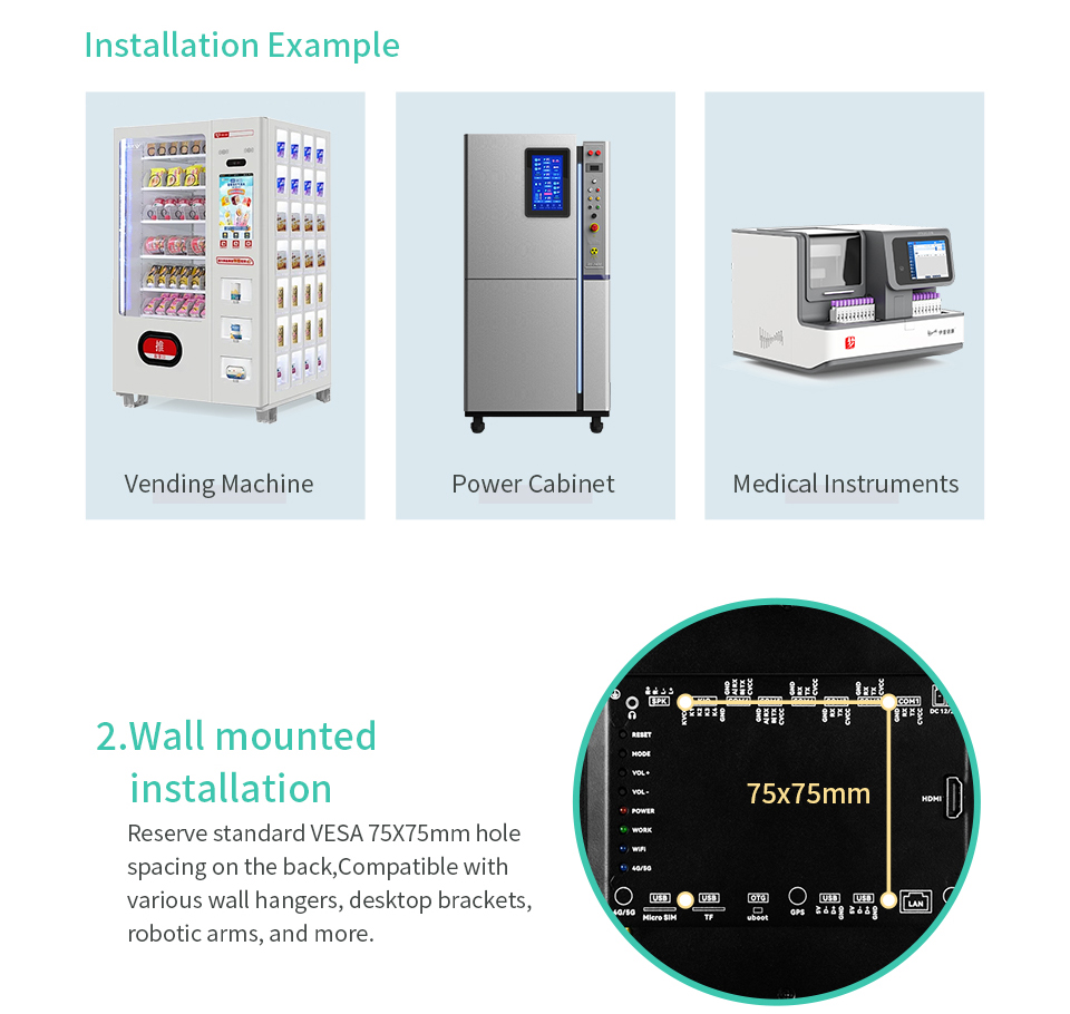 10.1 İnç RK3288 İşlemcili Android Endüstriyel HMI Panel PC – IPS Ekran, Alüminyum Gövde