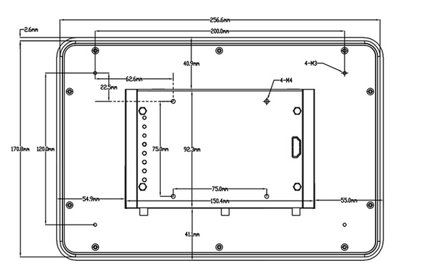 10.1 İnç A133P Android Endüstriyel HMI Panel PC– IPS LCD, Dayanıklı ABS Gövde