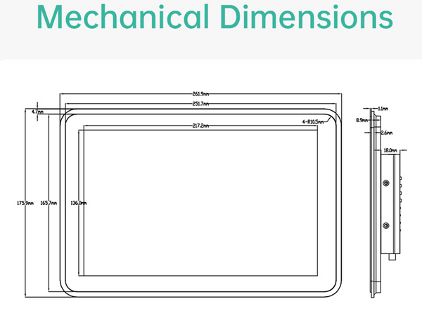 10.1 İnç RK3568 Android Endüstriyel HMI Panel PC– IPS LCD, Dayanıklı ABS Gövde