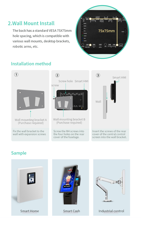 7 İnç A133P Android Endüstriyel HMI Panel PC– IPS LCD, Dayanıklı ABS Gövde