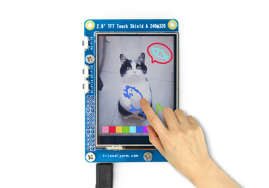 2.8" SPI TFT LCD Display – 320×240 Resistive Touch Module