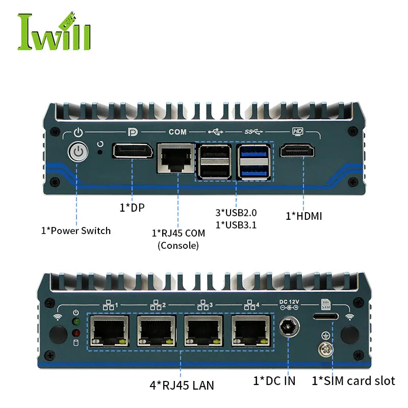 IWILL N1241 Endüstriyel Mini PC
