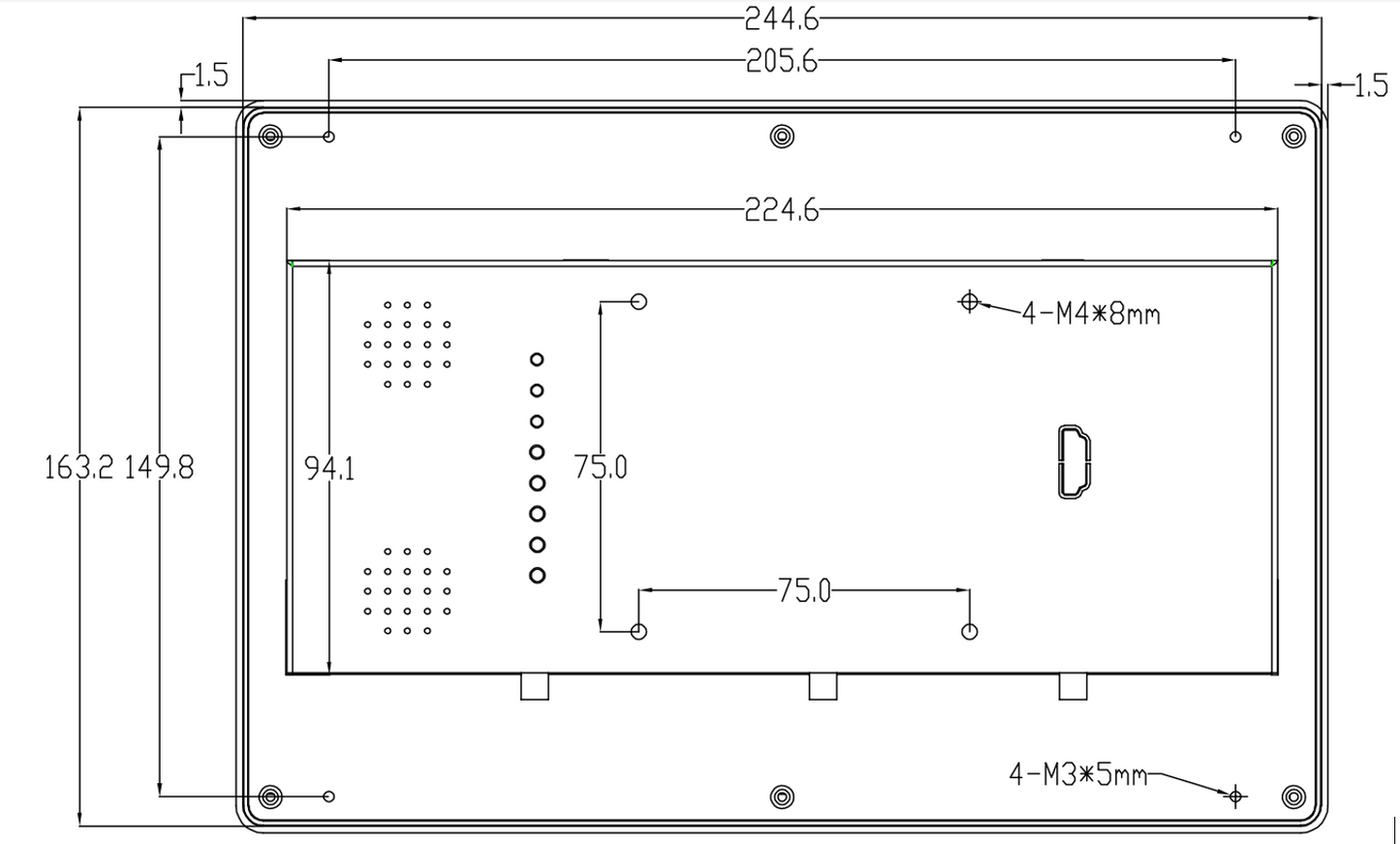 10.1 İnç RK3288 Android Endüstriyel HMI Panel PC – IPS Panel, 2x Dahili Hoparlör, ABS Gövde
