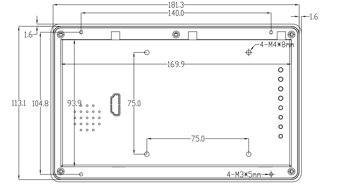 7 İnç RK3568 Android Endüstriyel HMI Panel PC – IPS Panel, 2x Dahili Hoparlör, ABS Gövde