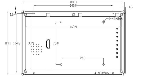 7 İnç A133P Android Endüstriyel HMI Panel PC– IPS Panel, 2x Dahili Hoparlör, ABS Gövde