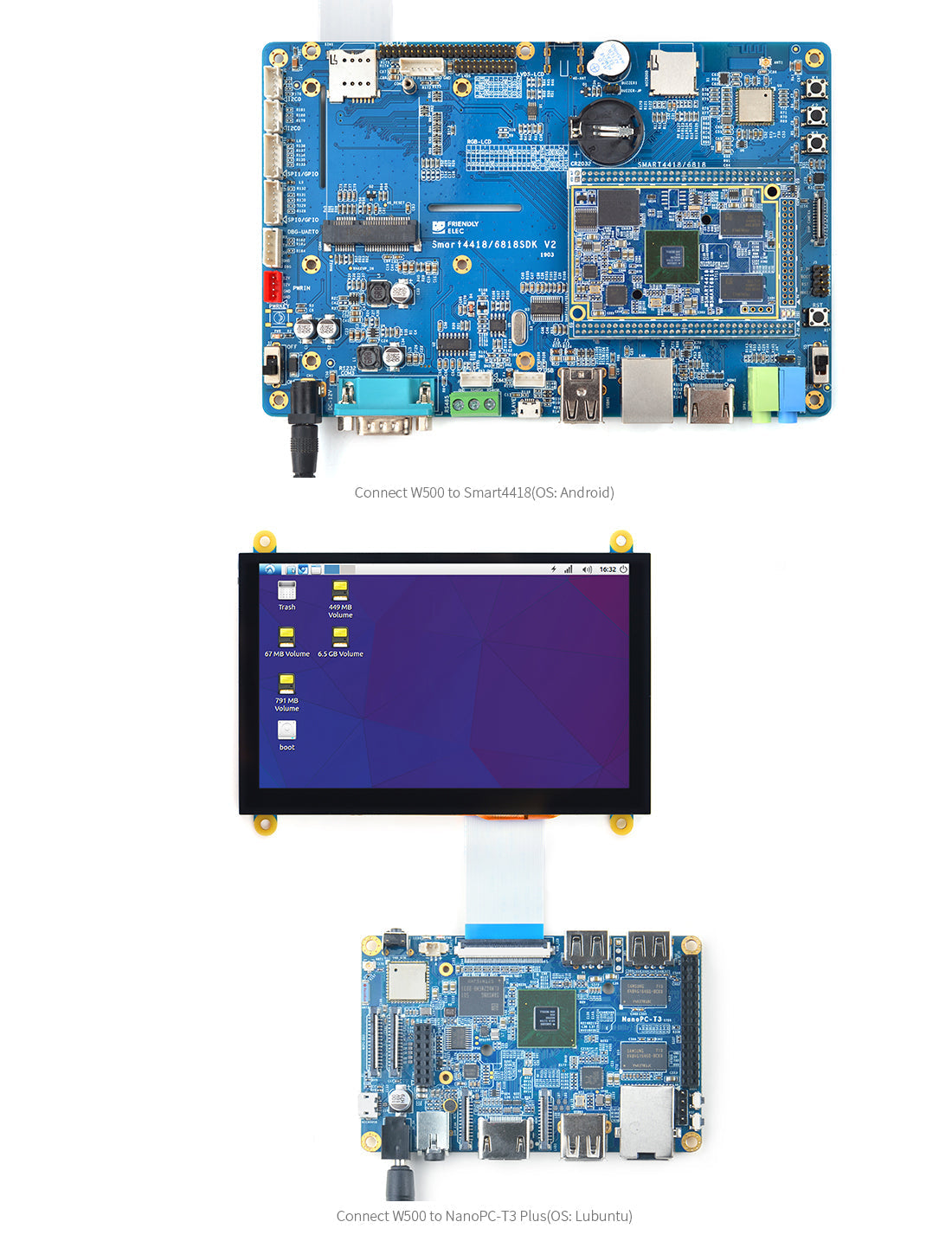 FriendlyElec W500 5" TFT LCD Display – 800×480 Capacitive Touch RGB Screen