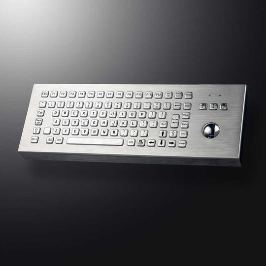 D-8606-DESK IP65 89 tuşlu vandal dayanımlı trackball'lu metal klavye