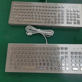 D-8625DESK IP65 103 tuşlu paslanmaz çelik endüstriyel metal klavye