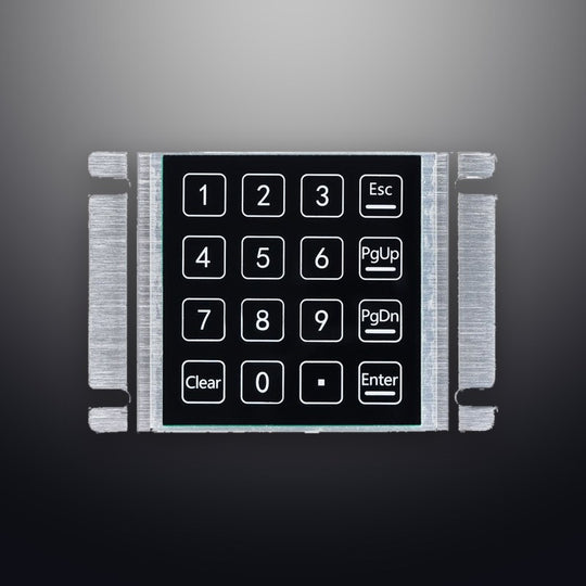 D-2201 IP66 16 tuşlu metal nümerik tuş takımı