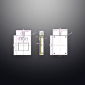 D-8458 DESK IP65 3 tuşlu touchpad endüstriyel metal fare