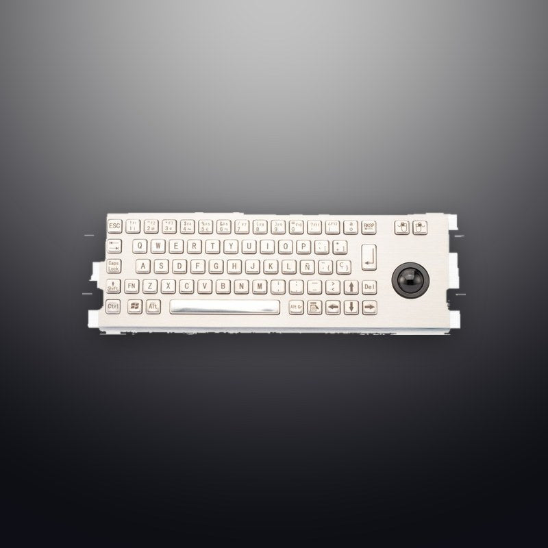 D-8630G IP65 2 tuşlu trackball'lu metal klavye