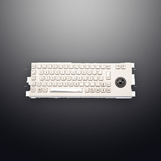 D-8630G IP65 2 tuşlu trackball'lu metal klavye