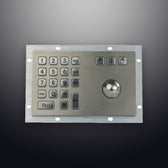 D-8305 IP65 18 tuşlu vandal dayanımlı trackball metal nümerik tuş takımı