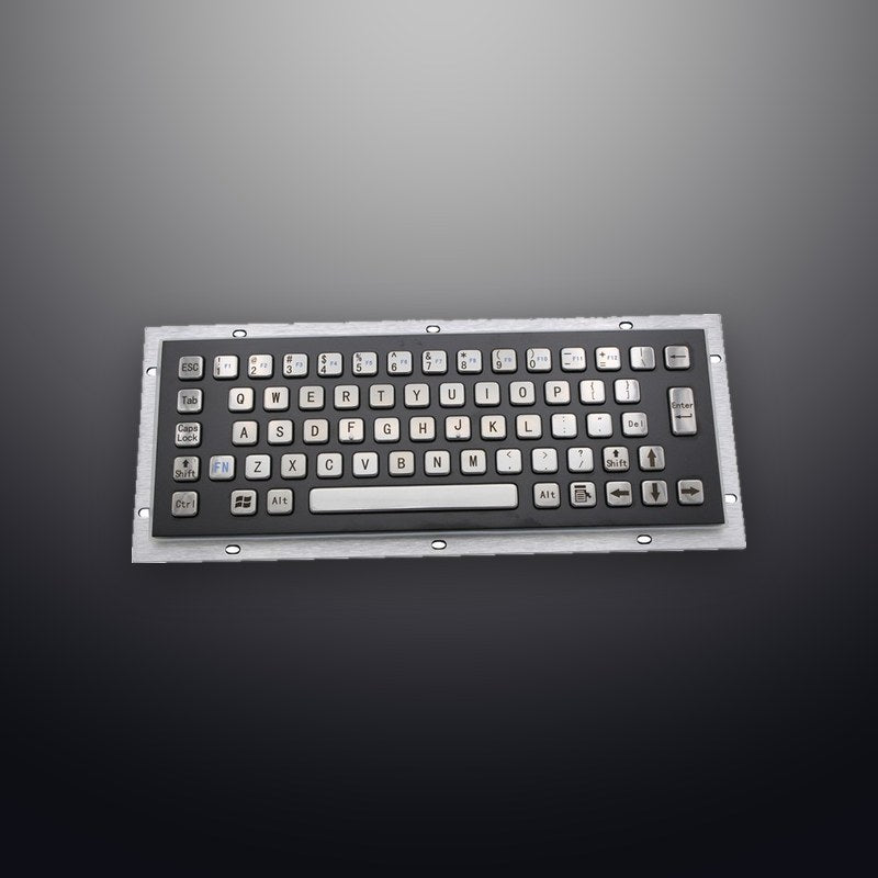 D-8601B-S IP65 65 tuşlu vandal dayanımlı endüstriyel metal klavye