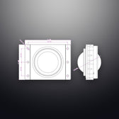D-38-MTB IP54 paslanmaz çelik endüstriyel trackball