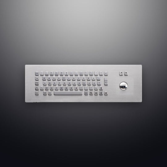 D-8620 IP65 2 tuşlu paslanmaz çelik trackball'lu metal klavye