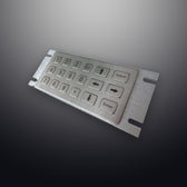 D-8206 IP65 18 tuşlu vandal dayanımlı paslanmaz çelik metal nümerik tuş takımı