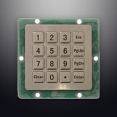 D-87155 IP54 16 tuşlu metal nümerik tuş takımı