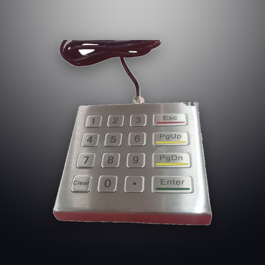 D-8201DESK IP65 16 tuşlu paslanmaz çelik metal nümerik tuş takımı