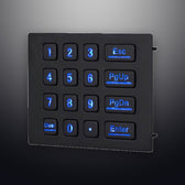 D-8281B IP65 16 tuşlu aydınlatmalı metal nümerik tuş takımı