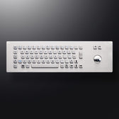 D-8615 IP65 2 tuşlu paslanmaz çelik trackball'lu metal klavye