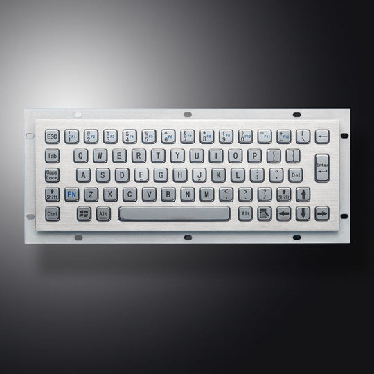 D-8673 IP67 65 tuşlu paslanmaz çelik endüstriyel metal klavye