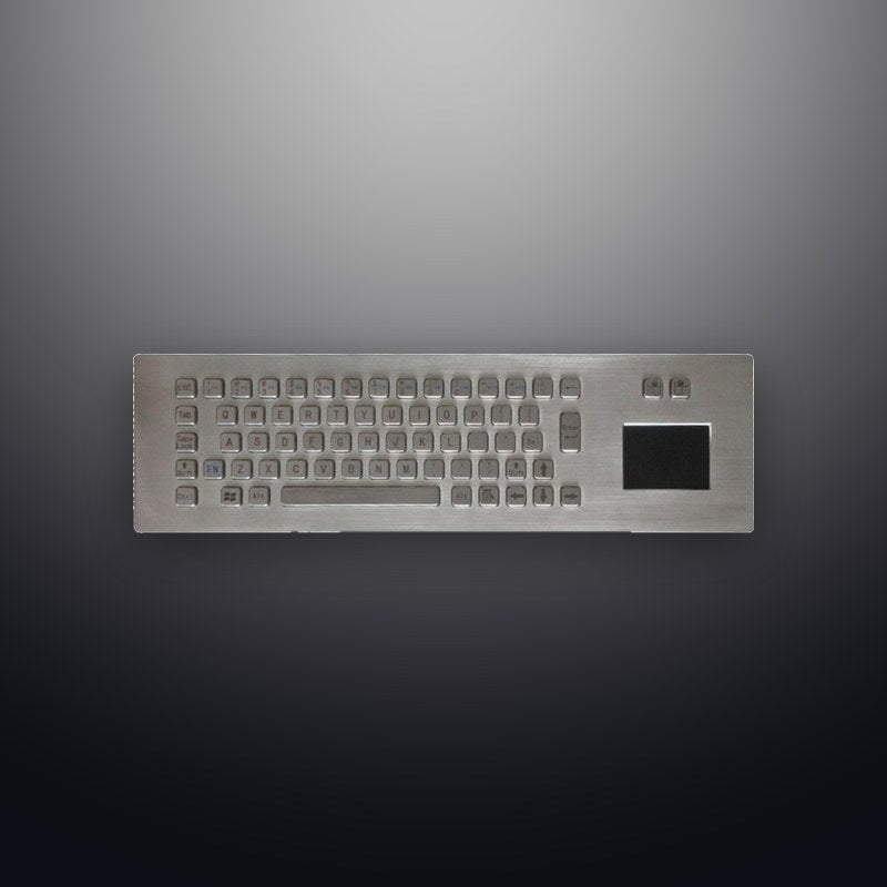 D-8615T IP65 2 tuşlu paslanmaz çelik touchpad'li metal klavye