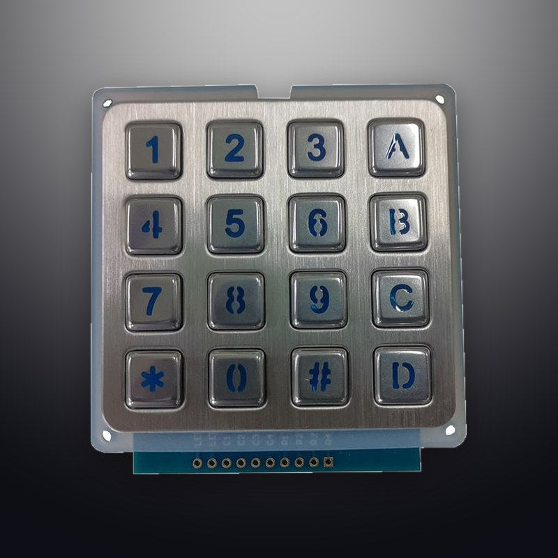 D-87158 IP65 16 tuşlu metal nümerik tuş takımı