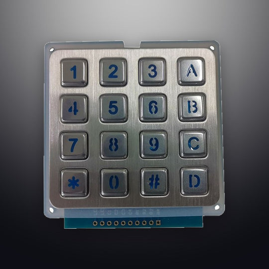 D-87158 IP65 16 tuşlu metal nümerik tuş takımı