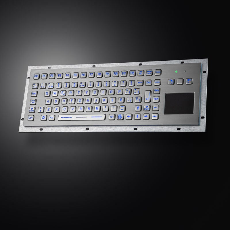 D-8606T Backlight IP65 89 tuşlu aydınlatmalı touchpad'li metal klavye