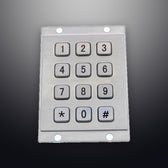 D-8208A IP65 12 tuşlu paslanmaz çelik metal nümerik tuş takımı