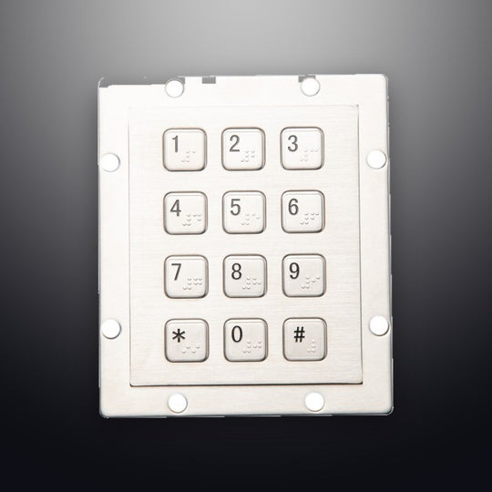 D-8208D IP65 12 tuşlu metal nümerik tuş takımı