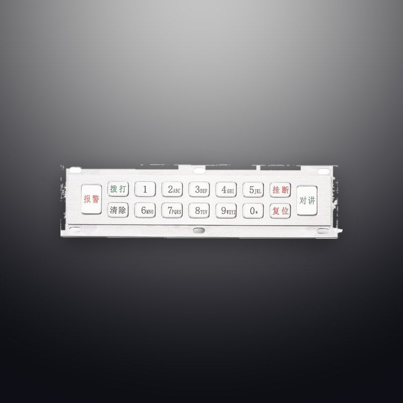 D-89172 IP54 16 tuşlu kablosuz metal nümerik tuş takımı