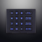 D-8281B IP65 16 tuşlu aydınlatmalı metal nümerik tuş takımı