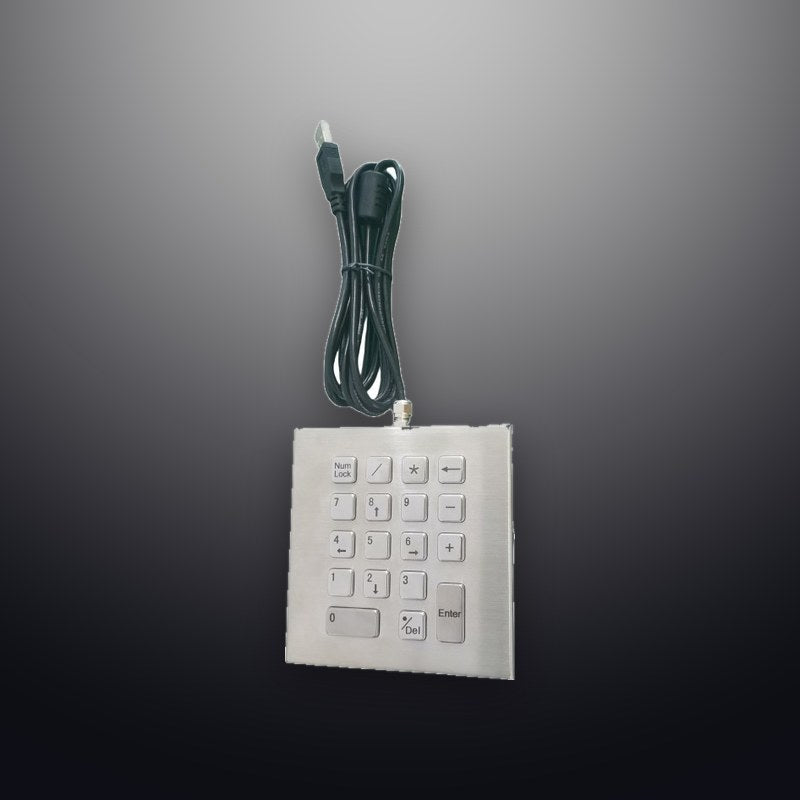 D-89201 IP65 18 tuşlu vandal dayanımlı paslanmaz çelik metal nümerik tuş takımı