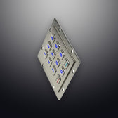 D-8208E IP65 12 tuşlu aydınlatmalı metal nümerik tuş takımı