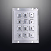 D-8208 IP54 12 tuşlu paslanmaz çelik metal nümerik tuş takımı