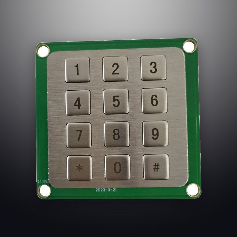 D-8832 IP54 12 tuşlu metal nümerik tuş takımı