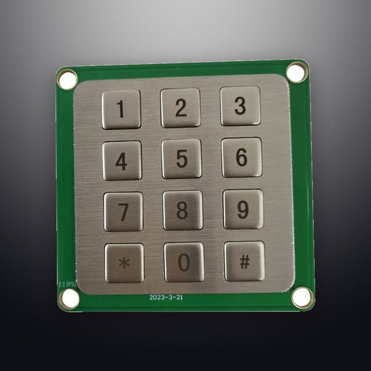 D-8832 IP54 12 tuşlu metal nümerik tuş takımı