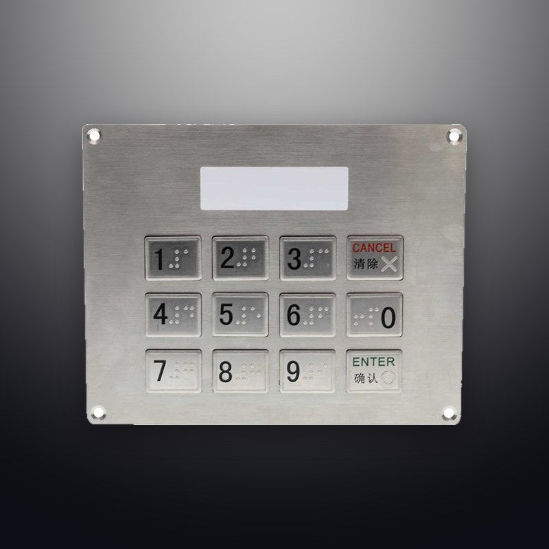 D-8221D IP65 12 tuşlu metal nümerik tuş takımı