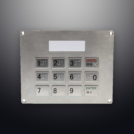 D-8221D IP65 12 tuşlu metal nümerik tuş takımı