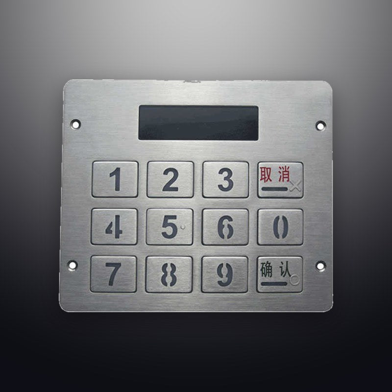 D-8221 IP65 12 tuşlu metal nümerik tuş takımı
