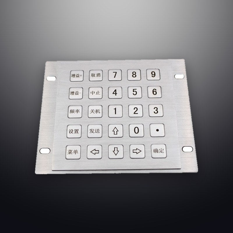 D-8268A IP65 25 tuşlu paslanmaz çelik metal nümerik tuş takımı