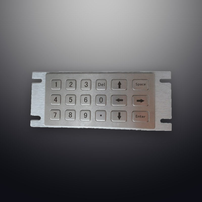 D-8206 IP65 18 tuşlu vandal dayanımlı paslanmaz çelik metal nümerik tuş takımı