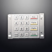 D-8204E IP65 16 tuşlu vandal dayanımlı paslanmaz çelik metal nümerik tuş takımı