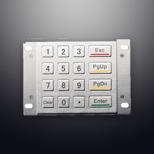 D-8204E IP65 16 tuşlu vandal dayanımlı paslanmaz çelik metal nümerik tuş takımı