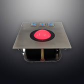 D-8326 IP54 3 tuşlu aydınlatmalı paslanmaz çelik medikal endüstriyel trackball