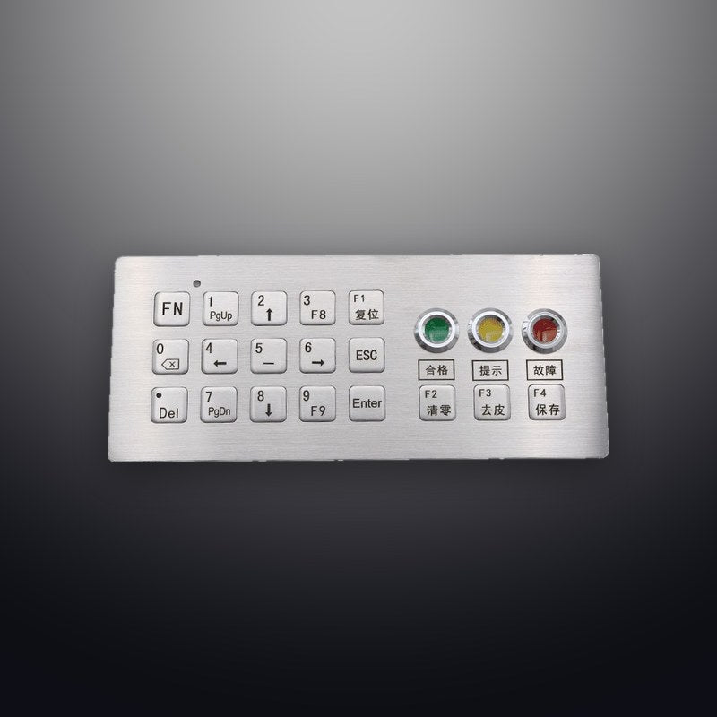 D-8905 IP65 18 tuşlu endüstriyel metal klavye