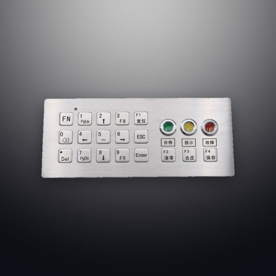 D-8905 IP65 18 tuşlu endüstriyel metal klavye