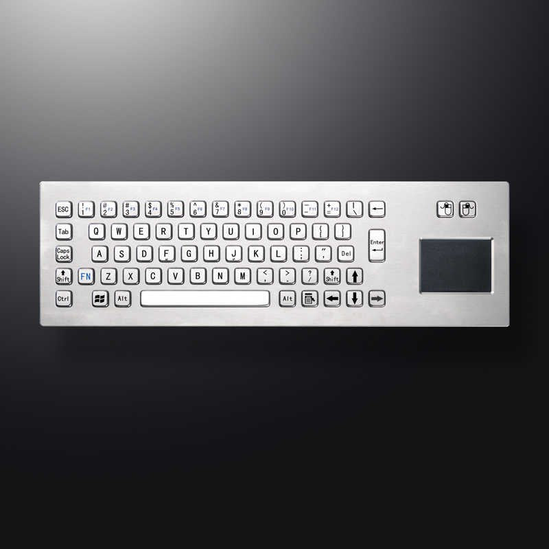 D-8608 IP65 2 tuşlu paslanmaz çelik touchpad'li metal klavye